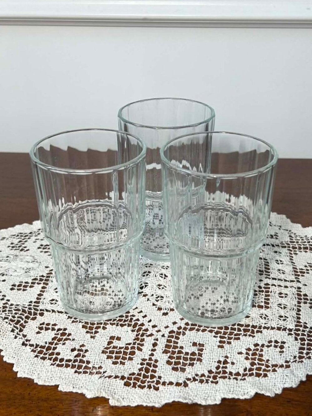 Arcoroc France Norvege stacking glass trio